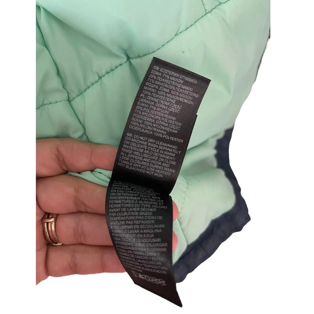 The North Face Women Blue Teal Insulated Hooded HyVent Jacket Size Small - EUC - Picture 9 of 12